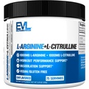 Evlution Beslenme L-Arginine + L-Citrulline - Endurance + Workout Performansı - 2000 mg Kompleks - Vasodilasyon + Nitrik Çimento Desteği - Vegan + Gluten Ücretsiz Toz - 75 Hizmet