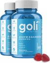 Goli Ashwagandha & Vitamin D Gummy 120 Kont - Rahatlayın. Geri yükleme. Unwind. (Mixed Berry, KSM-66, Vegan, Plant bazlı, Non-GMO, Gluten-Free & Gelatin Free), 2 Paket