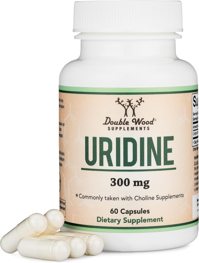 Uridine Monofoz - Üçüncü Parti Test Edildi (Choline Advancedr, Yeni başlayanlar Nootropic) (300 mg, 60 Capsules) Alfa GPC Choline ile Beyin Sağlığı ve Hafızası için Alfa GPC Choline