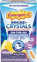 Emergen-C Immune Plus κρύσταλλοι, On-The-Go συμπλήρωμα υποστήριξης ανοσοποιητικών με βιταμίνη C, βιταμίνη D, βιταμίνη Β, ψευδάργυρο και μαγγάνιο, Berry Λεμονάδα, Επιστροφή στο σχολείο Απαραίτητα - 28 Stick συσκευασίες