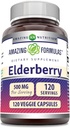 Amazing Formulas Elderberry Supplement | 500 Mg Per | 120 Veggie Capsules | 10:1 Inter | Non-GMO | Gluten-Free | Made in USA