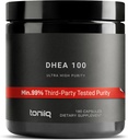 Toniiq Ultra High Strength DHEA 100 mg Supplement for Men -% 99+ Yüksek derecede Purified and Bio available Micronized DHEA Supplement for Women and Men - DHEA 100 mg - 180 Capsules
