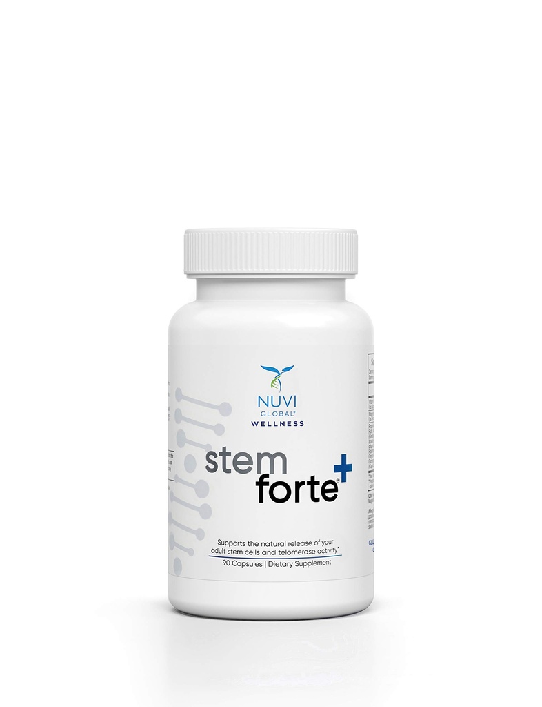 NuVi Global Stemforte Plus Stem Cell and Telomere Συμπληρώματα – Κυτταρική αναγέννηση, Κυτταρική ανάπτυξη & Telomere Υποστήριξη για την υγιή γήρανση & Κυτταρική υγεία – 90 κάψουλες για άνδρες και γυναίκες