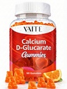 Kalsiyum D-Glucarate Gummies 1000 mg - CDG Men ve Kadınlar için Temiz Tamam, Hormon Metabolism Denge & Menopause Destekleri, Non-GMO, Vegan, Gluten Free, Soy Free Supplements, 60 Gummy Chewables