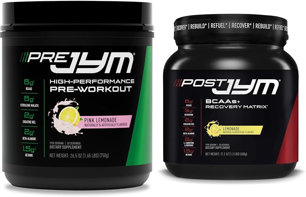 PRE JYM 30 Hizmet - Pink Lemonade & Post JYM Active Matrix - Lemonade Toz Paket