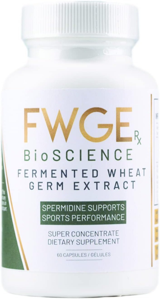 Spermidine Immune Defense and Cellular Health - Fermented Wheat Germ Extract, Vitality Inducer, Holistic, Non-GMO, Gluten-Free, Sugar-Free, Vegan, Antioxidant, Natural, 60 Capsules