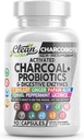 Temiz Nutra Aktif Charcoal Pills + Shilajit Probiyotik Digestive Enzymes for Digestive Health Capsules with Peppermint Fennel Licorice Papain Ginger Turmeric Toz | Gut Health
