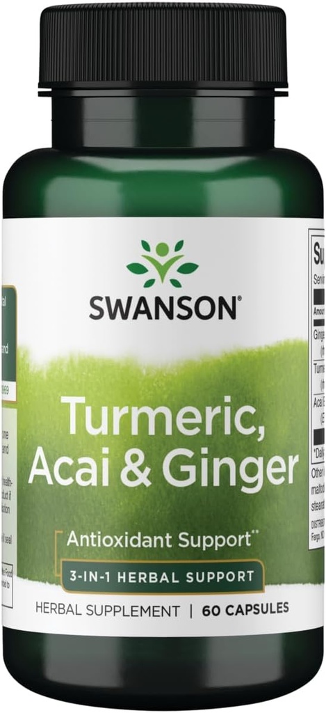 Swanson Full Spectrum Turmeric Acai & Ginger 60 κάψουλες