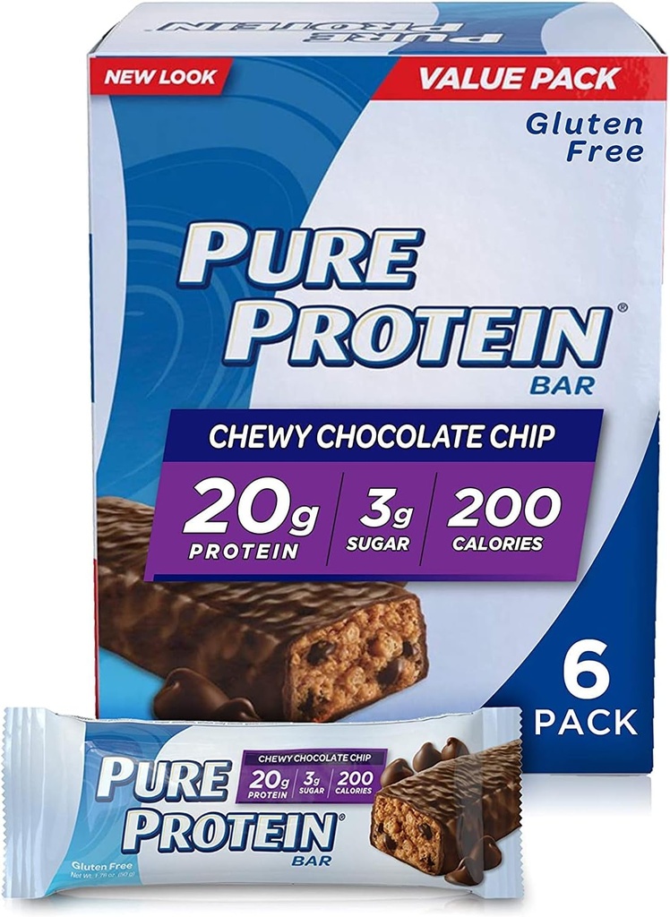 Pure protein® Chewy Chocolate Chip, 50 gram, 6 sayı Multipack