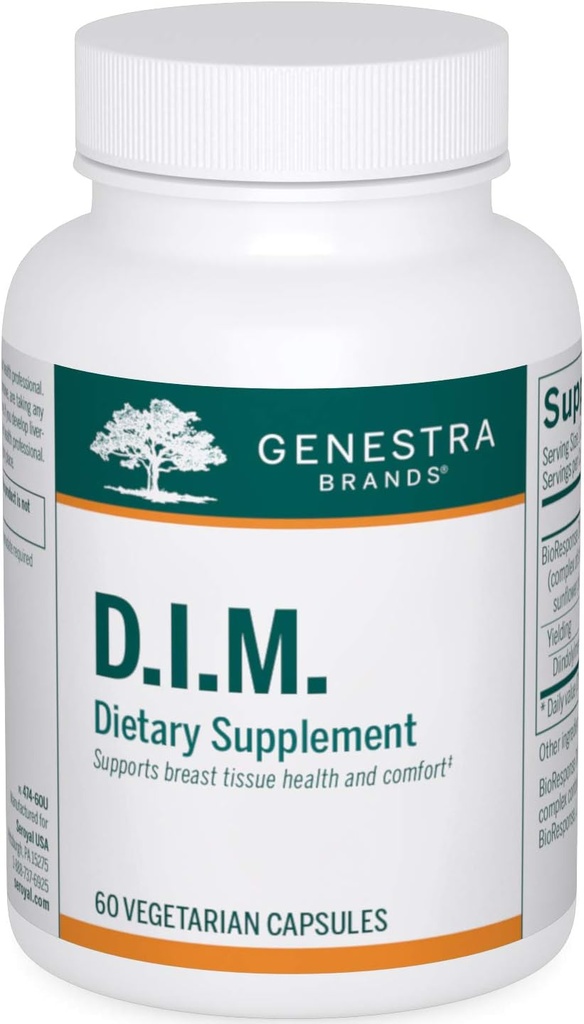 Genstra Brands D.I.M. | Diindolylmethane (D.I.M.) Formulation | 60 Capsules