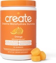 Δημιουργία Creatine Monohydrate Gummies για άνδρες & γυναίκες, ενίσχυση της εστίασης, τη δύναμη και την αντοχή, Anti-Melting Formula, Vegan, Gluten-free, μη-GMO, 1,5g Creatine per Gummy (Orange, 90 ct)
