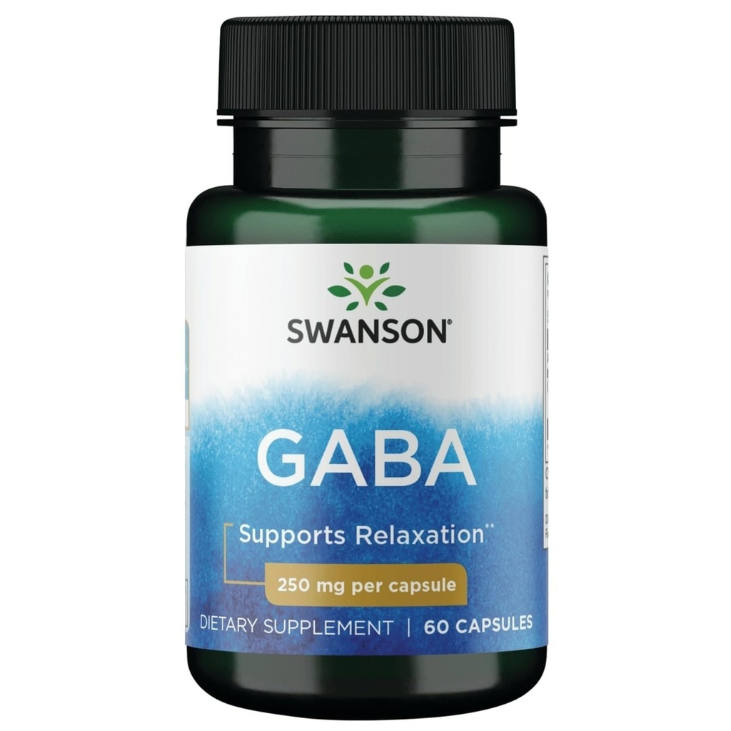 Swanson GABA Gamma Amino Acidbutyric Acid 250 Milligrams 60 Κάψουλες