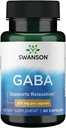 Swanson GABA Gamma Acidbutyric Acid 250 Milligrams 60 Capsules