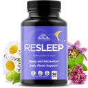 Sleep Aid Support Supplement - Melatonin Free Formula with Magnezyum, Valerian, Chamomile, Apigenin, Helps Restful Sleep and Relaxation, No Grogginess Sleep Pills