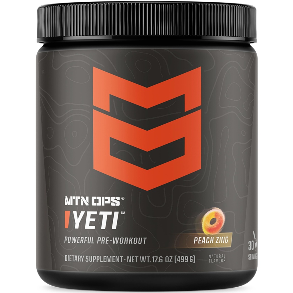 MTN OPS Amai Pre-Workout Toz Enerji Kreta, 200 mg Caffeine & BCAAs with Beta Alanine, 30-Serving Tub, Peach Zing Zing