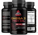 Triple Strength Omega 3 Fish Oil - Burpless Fish Oil Supplement w/EPA & DHA Fatty Acids from Single- Source Wild Alaska Pollock - 1200 mg, 120 ctt