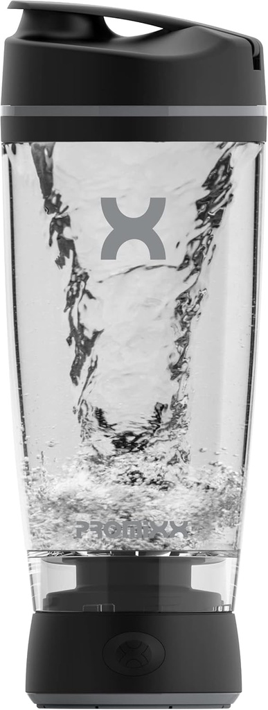 Promixx Shak Originaler Şişe - Parlak Protein Shakes için Pil-güçlü - BPA Ücretsiz, 20oz Kupası (Black)