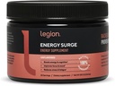 LEGION Energy Supplement - Unflavored Energy Drink Toz - Taurin & Vitamin B Kompleksi ile Caffeine Toz - Doğal Enerji İçecekleri için Enerji Tozu (120g)