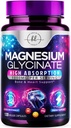 Magnezyum Glycinate 1000 mg - Yüksek Abvitamin ve Chelated to Support Bone, Muscle, Nerves & Heart Health - Natural Sleep & Stress Support Women & Men - Vegan, Gluten & Soy Free, Non-GMO - 120 Capsules