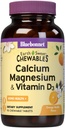 Bluebonnet Beslenme Magnezyum Plus Vitamin D3 Dünyasweet, Bone Health & Muscle Relaxation, Soy-Free, Gluten-Free, Kosher, Dairy-Free,90 Orange Vanilla Flavored Chewable Tabletler