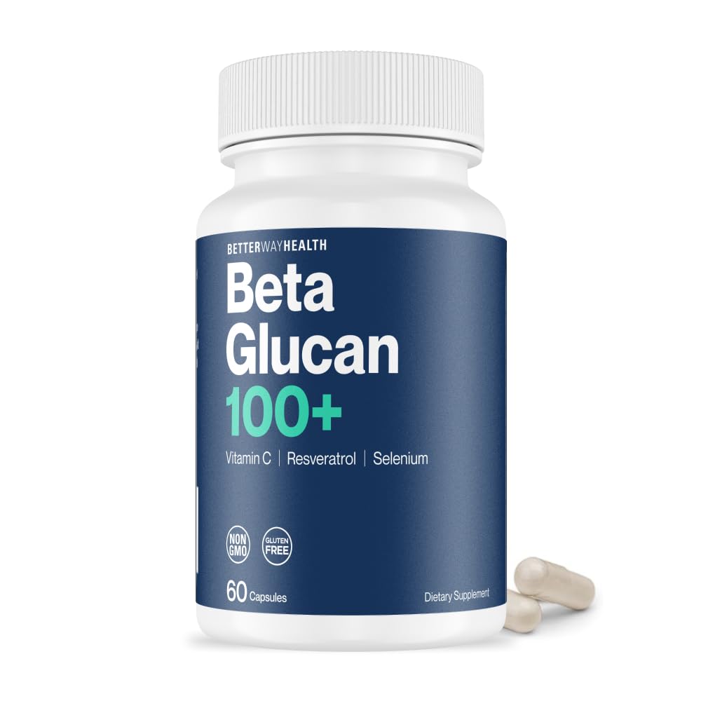 Better Way Health Advanced Immune Readiness – 1,3/1,6 Beta Glucan C, Selenium & Resveratrol - Immune Support Supplement for NK Hücreler & Phagocytosis – 60 Capsules