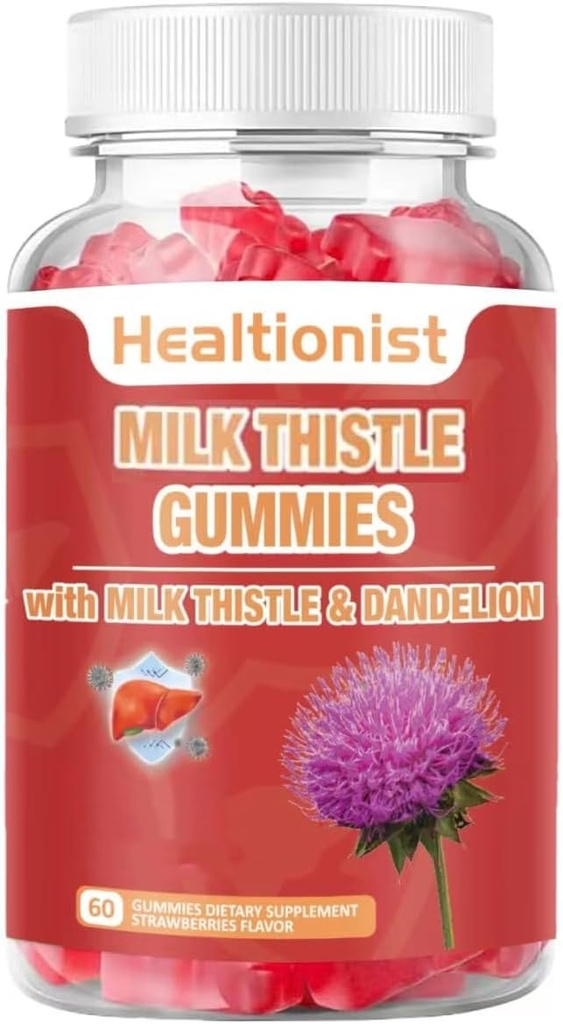 Süt Butle Gummies for Liver Cleanse, Detox & Tamir Fatty Liver Formula Gummies, Süt Butle Extract | Antioksit & Natural Liver Health, Liver Detox, 60 Vegan Ct