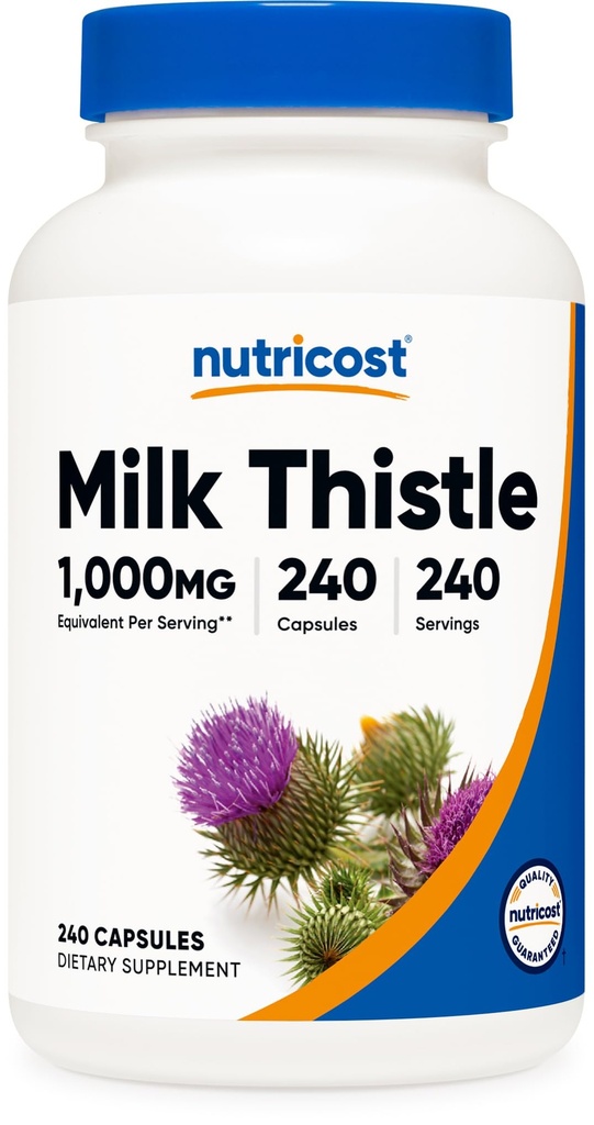 Nutricost Milk Butle 1.000 mg Equivalent, 240 Capsules - 250 mg 4:1 Ekstraksiyon - Vegan, Non-GMO ve Gluten Free