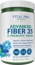 Vital Pro Naturals - Diyetsel Destek için Gelişmiş Fiber 35 Toz Supplement ve Occasional Constipation ile 35 Prebiyotik Fibers ve 35 Organik Superfoods for Bowel Regularity, 6.77 ozz