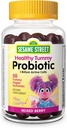 Webber Naturals Sesame Street Healthy Tummy Probiotics for Kids, 1 Δισεκατομμύρια Ενεργά Κύτταρα ανά Gummy, 50 Gummies, για Digestive Health, Χωρίς Γλουτένη, Γαλακτοκομικά, Φυστίκια & Ζελατίνη, Vegan