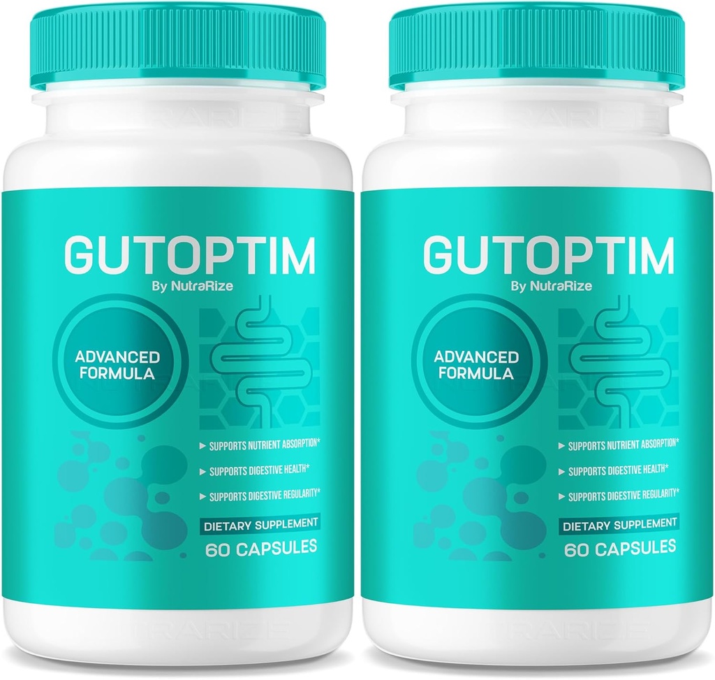 (2 Pack) GutOptim Vitamini, Gut Health için Gelişmiş Formula Capsules, GutOptim All Natural Supplement for Digestive Wellness, Ekstra Güçlü Resmi Formula, Gut Optim İncelemeleri (120 Capsules)