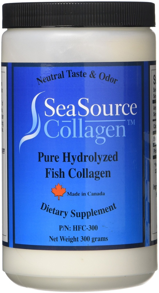 Sea SourceTM Collagen Pure HYDROLYZED Fish Collagen Diyetary Supplement Toz - Kanada'da Vahşi Caught Cod'un Skinleri'nden yapıldı.