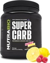 NutraBio Super Carb, Carbohydrate Powder with Cluster Dextrin & Electrolytes, Advanced Carb Supplement Powder for Workout Fuel,Performance, and Muscle Recovery,Cyclic Dextrin,Raspberry Lemonade, 30 Sv