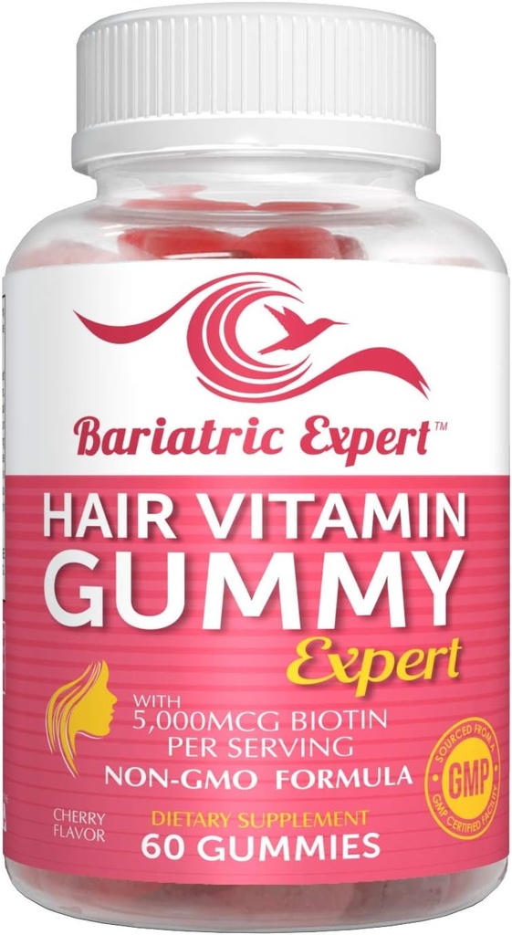 Bariatrik Uzman Saçları Gummies – Yetişkinler Post Bariatrik Cerrahisi Için Hızlı Diyet Supplement, Beslenmeci Önerilen, Optimal Wellness için Temel Günlük Formula - 60