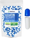 XPRS Nutra Boyutu 3 Boş Kapsüller - 500 Kont Boş Gelatin Capsules - Pills DIY Capsule - Pure Bovine Pill Gel Caps Do-It- Yourself Vitamins and Supplements (Mavi/Beyaz)