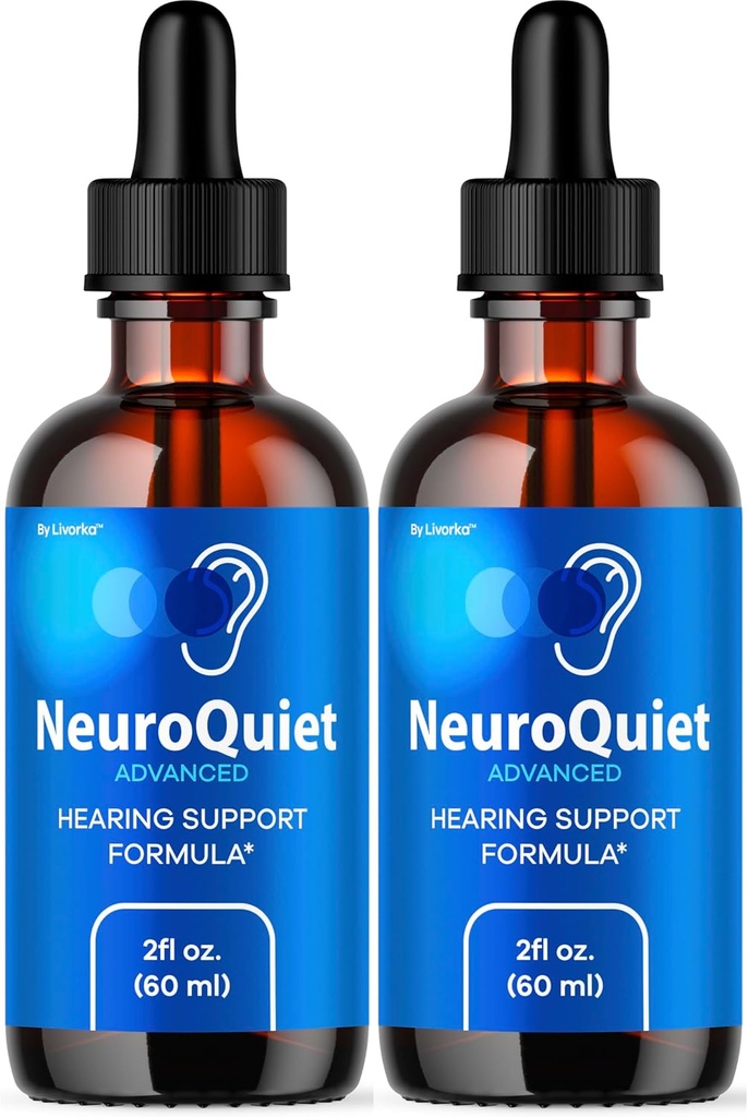 (2 Pack) NöroQuiet Drops - Resmi NöroQuiet Günlük İşitme Desteği Tüm Doğal Temiz Sıvı Kulak Sağlığı için Gelişmiş Formula, Auditory Clarity & İç Kulak Denge İncelemeleri, 2 Şişeler 2 Aylar için