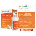 NatureCity True-Life-PB Raf Stable Blend Prebiyotiks and Probiyotiks for Women and Men - Digestive Gut Health Supplements for Women and Men - Dairy Free - (30 Veggie Capsules)