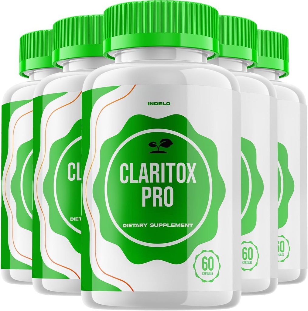 (5 Pack) Claritox Pro για κάψουλες ίλιγγου, Claritox Pro για τις κριτικές ίλιγγο, ClaritoxPro για το συμπλήρωμα στήριξης ίλιγγο Μέγιστη δύναμη Nootropic Formula Χάπια Claritox Pro για τη μνήμη (300 κάψουλες)