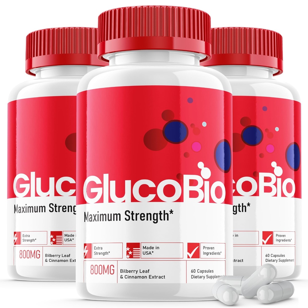 (3 Pack) Glucobio κάψουλες - Επίσημη Φόρμουλα - συμπλήρωμα υποστήριξης Gluco Bio βιταμίνης, Glucobio κάψουλες ευεξίας υγείας μέγιστη δύναμη, Glucobio, Gluco Bio χάπια προηγμένη υποστήριξη (180 κάψουλες)