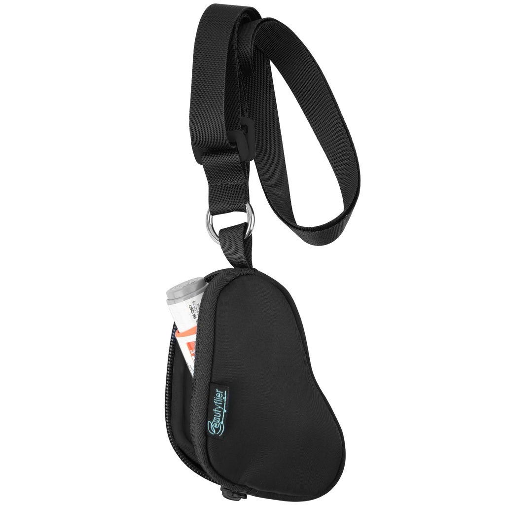 Beautyflier Asthma Inhaler Vaka Mezarları Kokteyller Seyahat Ely Mini Bag Yetişkinler ve Çocuklar için, Inhaler (Black) içermez