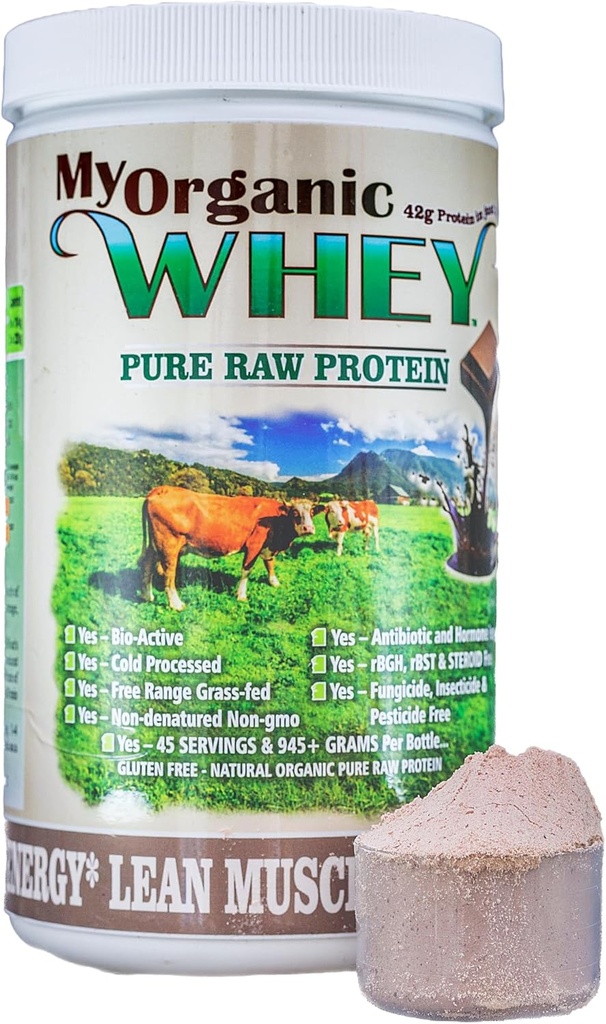 Organik Whey protein Toz, Grass-Fed Non-GMO Cold Process Grade-A Milk rBST Hormon-Free Chocolate Protein Toz, Hiçbir Preservative veya Adds Pure Whey protein42g of Protein in Just 2 Scoops)