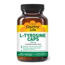 Country Life L-Tyrosine 500mg με συμπλήρωμα βιταμίνης B6 - Πιστοποιημένη χωρίς γλουτένη, χορτοφάγος, Kosher, ενισχύει την εστίαση & την ενέργεια, υποστηρίζει την υγεία του εγκεφάλου, ενισχύει τη διανοητική σαφήνεια, μη GMO - 100 κάψουλες