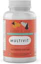 Multivitamin For Dogs Advanced Daily Supplements To Improve Dog Health Multivitamins, Nutrients, Calcium, Digestive Enzymes and Antioxidants 180 Chicken Liver Taste Chewable Tablets