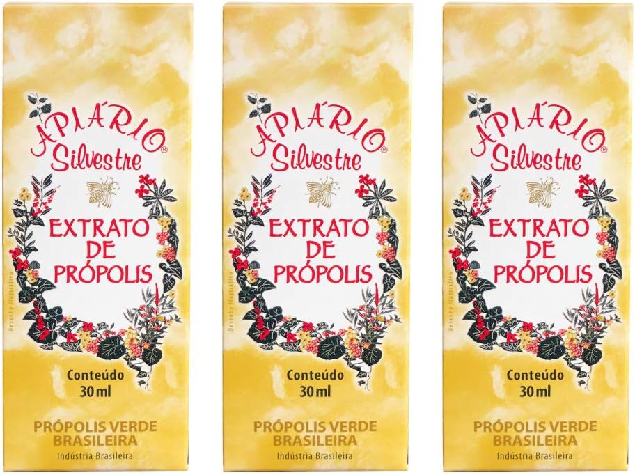 Επίσημος Διανομέας - 1 φιάλη Apiario Silvestre Brazilian Green Bee Propolis Liquid Cereal Alcoholic Extract 30 ml