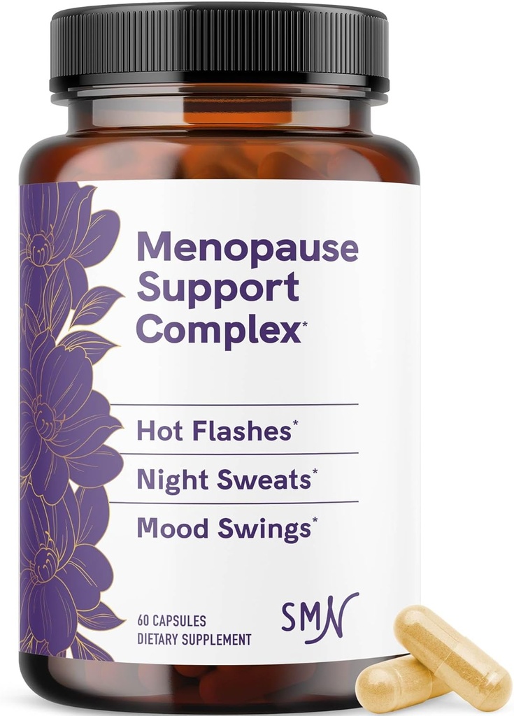 Kadınlar için Menopause Supplements Hot Flashes & Night Sweats | Hormon Dengesi, Kadınlar ve Perimenopause Destek | Black Cohosh, DIM & Red Clover | 60 Ct (2 Ay Supply)