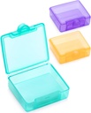 Sukuos Küçük Pill Box 3 adet, Cute Travel Pill Case Daily Pill Organizer Pocket Purse For Vitamin Fish Oil Supplements, Easy to Clean to Clean
