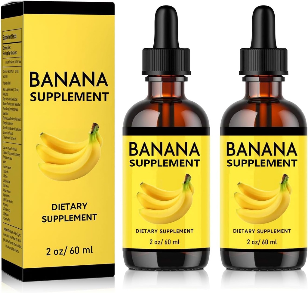 Banana Supplement Liquid Original Banana Extract Liquid for Women Gut Health 2 Pack