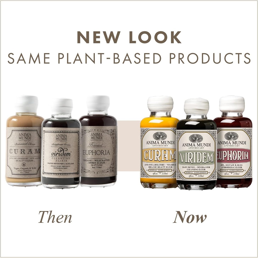 Anima Mundi Athethecary Plant Based Collagen Booster Elixir - Vegan συμπλήρωμα ομορφιάς για το δέρμα, τα μαλλιά και τα νύχια - Βότανο υγρό με Fo Ti, Nettle & More - Anima Mundi συμπληρώματα ομορφιάς (4oz / 118ml)