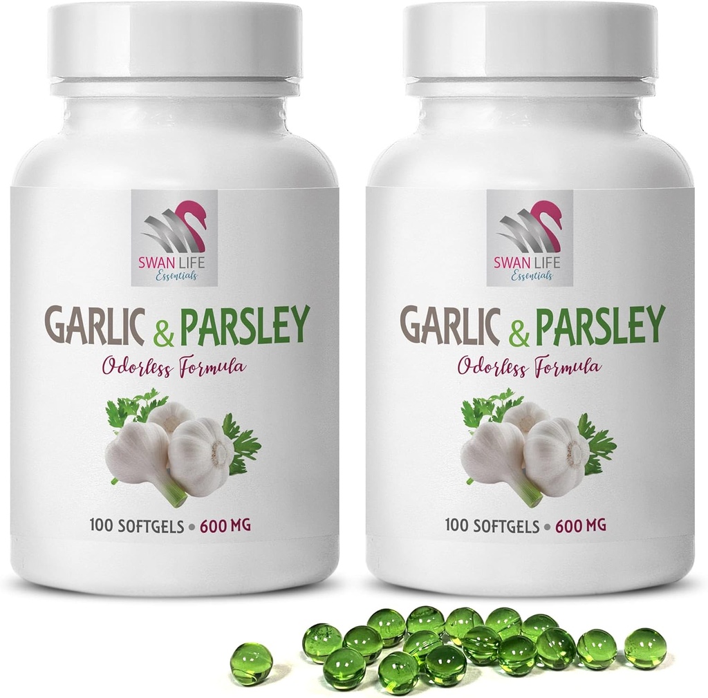 garlic supplements - GARLIC AND PARSLEY ODORLESS FORMULA - bone health vitamins for women, garlic allicin, allicin, garlic supplements,garlic parsley, parsley capsules, odorless garlic - 2B 200 Caps