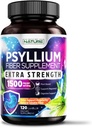 Psyllium Husk Capsules 1500 mg - Fiber Supplement - Doğal ► Fiber Pills with Psyllium Husk Toz - Destekler Digestive Gut and Colon Health - Non-GMO, Gluten-Free, Vegan - 120 Capsules