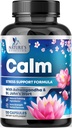 Doğal Calm, Unwind & Relax Support - Ashwagandha, GABA, Magnezyum, L-Theanine & More - Natural Focus, Energy & Immune Support - Nature's Non-GMO, Vegan, Gluten Free, Şişed in USA - 120 Capsules